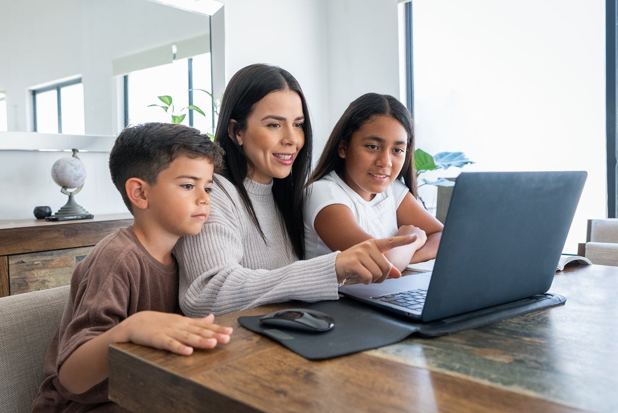 Family on Computer