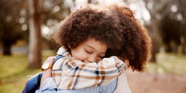 photo of mom and child hugging