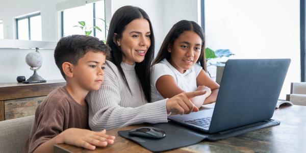 Family on Computer